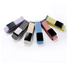 Fashion pin belt buckle leather man nylon knitted belt